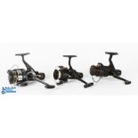 Daiwa Megaforce 3553F fixed spool spinning reel, good bail, rear tensioner, runs very well; Daiwa