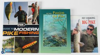 Pike Fishing Books, to include: Fly Fishing for Big Pike Alan Hanna 1998 P/B, Passion for Pike Ad