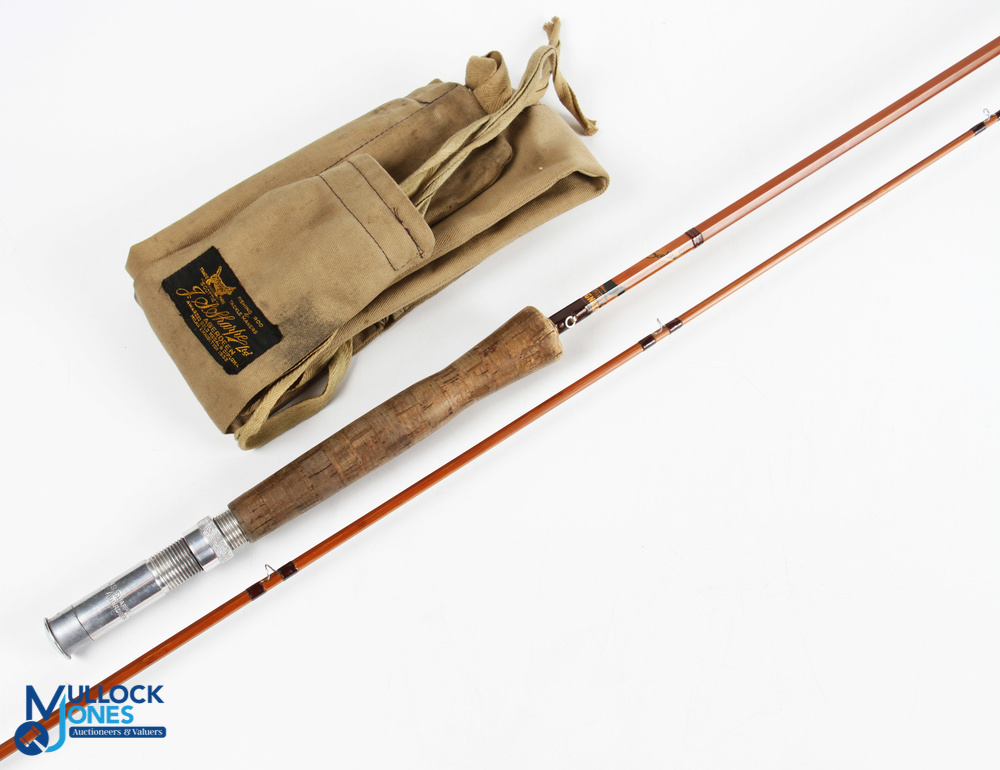 Sharpes Aberdeen "The Scottie" split cane fly rod - 9ft 2pc, No 7444, alloy down locking reel seat