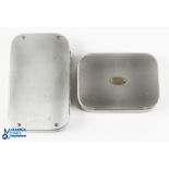 Hardy Bros (Richard Wheatley) fly tin 5" x 3.5", 12 spring windows and lid with foam and a large