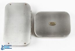 Hardy Bros (Richard Wheatley) fly tin 5" x 3.5", 12 spring windows and lid with foam and a large