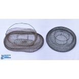 2 French Wire Fishing Baskets/Keep nets, one is made by Maillinox France