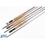 Daiwa Graphite Trout fly rod CF98-9, made in Scotland 9ft 2pc line 4/6#, double alloy uplocking reel