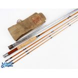 A fine and very original C Farlow London "The Elf" split cane trout fly rod with Holdfast logo 9'