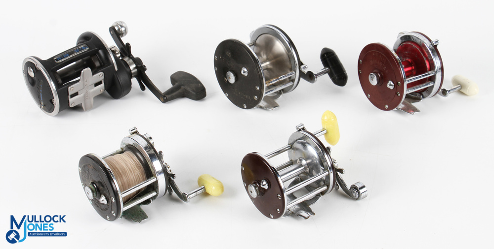 5x Penn Multiplier Reels - including 535 Graphite Frame, Monofil no.26, Figmaster no.501, no.100 and - Image 2 of 2