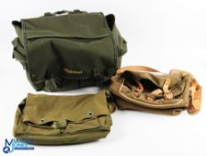 Wychwood Green Fishing Bag/Rucksack - with multi pockets, with a canvas and leather fishing bag