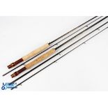Shimano Twin Power Fly 8056 carbon trout fly rod 8ft 2pc line 5/6#, alloy uplocking reel set with