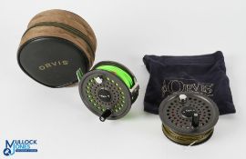 Orvis USA Battenkill Disc 8/9 Made in England alloy trout reel with spare spool, 3.25" spool with