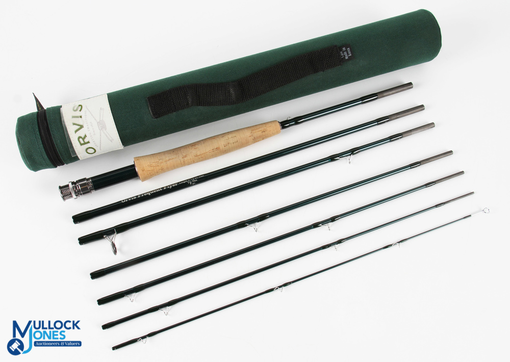 Orvis USA Frequent Flyer 906 carbon fly rod 9ft 7pc line 6#, tip flex alloy uplocking reel set