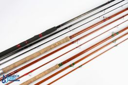 Portax hollow glass float rod 11ft 6" 3pc, 23" handle, alloy sliding reel fittings, red agate butt/