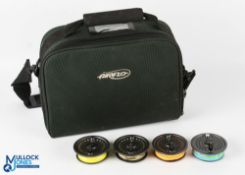 Orvis USA Battenkill Disc 7/8, spare spools in an Airflo padded reel case with shoulder strap (4)