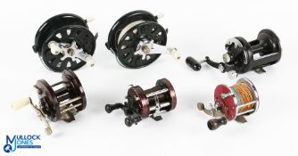 6x Assorted Reels - including Paramatch star drag (weak check), Parafly star drag centrepin reels,