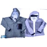 2 Waterproof Nylon Fishing Coats Jackets, a Simms three quarter jacket size M with multi pockets