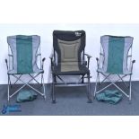 2x Camelot Folding Chairs both with their storage bags, with signs of wear, fair at best (2)