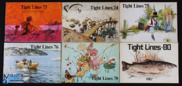 Abu Tight Line Catalogues 1973, 74, 75, 76, 79 and 1980 - all in good used condition (6)