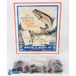 A collection of new salmon fly hooks, made up of: pack of singles in sizes 6-1/0, qty 600; pack of