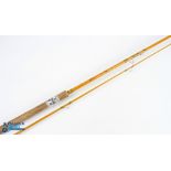 J W Pickard Coventry "The Obvious" hollow glass ledger rod 9' 4" 2pc, stand off rings with indicator