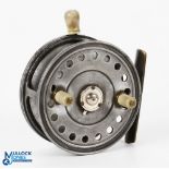Reuben Heaton ‘The Bute' 4" Patent alloy casting reel in Silex Style stamped Patent 35014 to rear