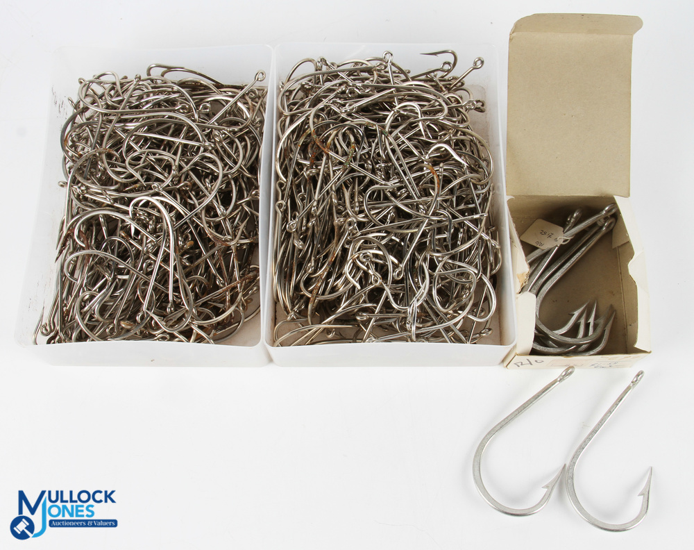 Selection of Large Size Hooks - inc Mustad part box of 7x 12/0 size hooks with two small boxes of