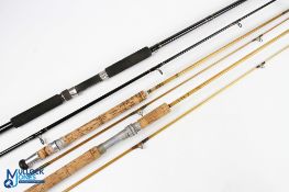 Unnamed carbon carp rod 11ft 2pc composite grips, Fuji reel seat, lined rings throughout; The