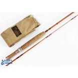 Sharpes Aberdeen "Eighty Eight" split cane fly rod - 8ft 8" 2pc, line 5/6#, alloy sliding reel