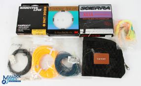 A collection of fly lines - Scientific Anglers Mastery WF-7-S (slime lined) looks unused; Scierra