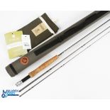 A fine Hardy Alnwick "Swift" carbon brook fly rod 8ft 3pc line 4#, alloy uplocking reel set with