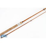 B James & Son Ealing, London - Richard Walker Mk IV Avon split cane rod 10' 2pc, 24" handle with