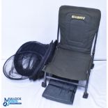 Collapsible "Giant" fishing chair with adjustable legs, signs of use but complete; Kingcarp 13' 6"