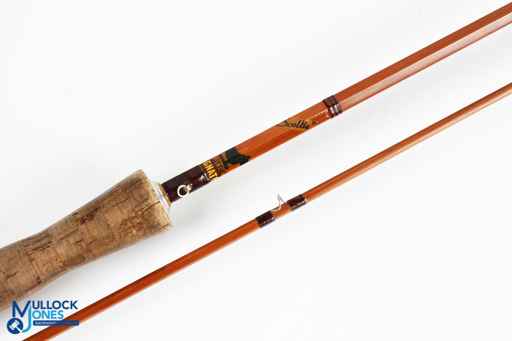 Sharpes Aberdeen "The Scottie" split cane fly rod - 9ft 2pc, No 7444, alloy down locking reel seat - Image 3 of 4