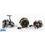 Diamond Super 1200 large fixed spool reel, LHW, good bail, runs well; Bronson USA Sea Rover