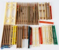 A large collection of line winders, some with rigs - 7x wood; 15x plastic (22)