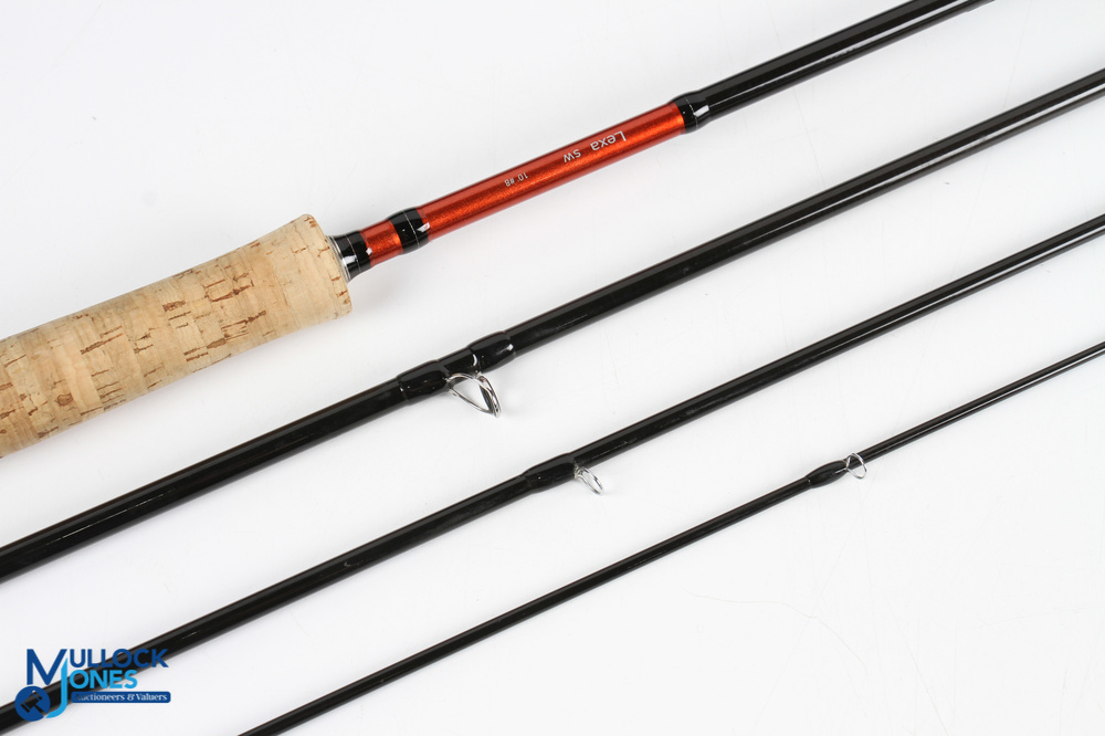 Daiwa Laxa SW carbon fly rod 10ft 4pc line 8#, alloy double uplocking reel seat with fighting - Image 3 of 3