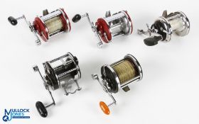 5x Penn Multiplier Reels - including GTO 220cs, 210, no.250 and 2x Jigmaster 500S, all in used
