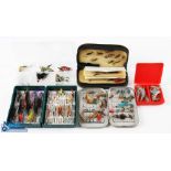 Salmon and Seatrout Flies, as follows: Fox deep box with over 39 doubles and singles and