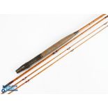 Gamage Ltd London "The Challenge" split cane trout fly rod - 10ft 3pc with spare tip (1.5in