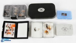 A selection of pocket fly boxes - 2x Richard Wheatley vest boxes, 3.5" x 2.5" with foam lining;