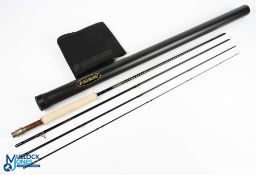 A very fine Sage One Kinetic Technology carbon trout fly rod 2 15/16oz, 596-4, 9' 6", 4pc, line