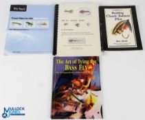 4 Fly Fishing Fly-Tying Books, all P/b ring bound books to include: Fly Tyer Books Trout Flies For