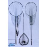 3x Gye Landing Nets, all with aluminium frames