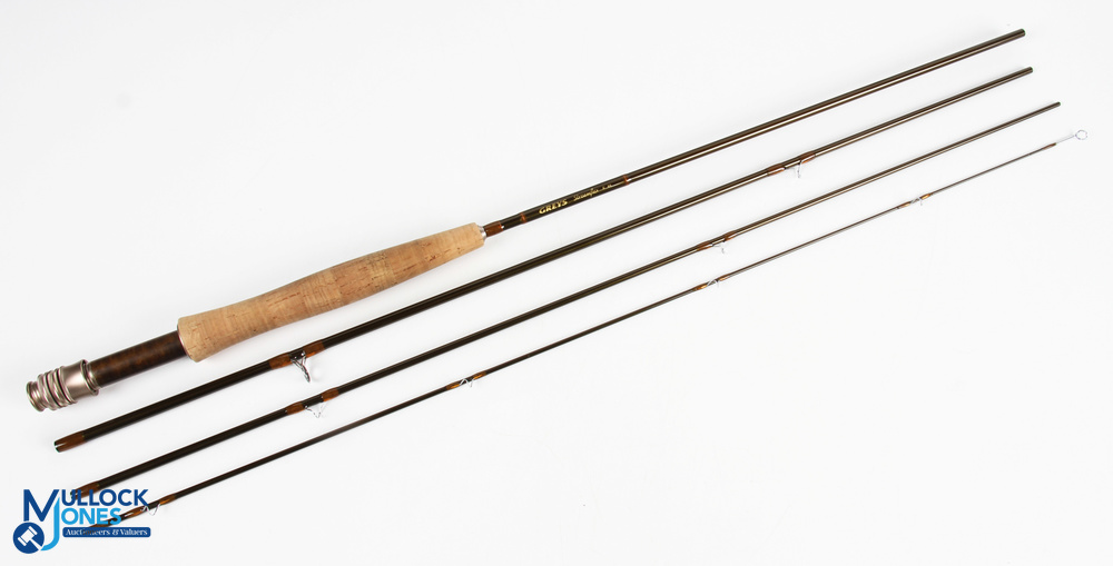 Grey's Streamflex carbon brook fly rod 8ft 4pc line 4#, alloy double uplocking reel seat and collars - Image 2 of 3