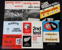 1977 British & I Lions in NZ Rugby Programmes (6): all four tests from that Lions' tour to NZ,