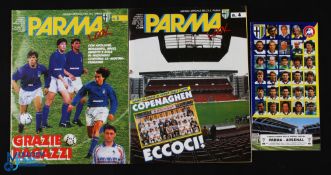 1993/94 Parma v Arsenal ECWC Final VIP football programme and Magazines Copenhagen, together with
