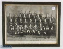 Rare 1905 NZ All Blacks Large Framed Photograph: Taken in NZ prior to departure, a stunning large