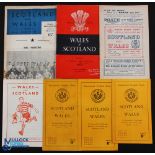 1949-54 Wales & Scotland h&a Rugby Programmes (7): At Murrayfield 1949 (plus rare 'pirate'),