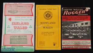 1949-51 Welsh Interest Programmes & Booklet (3): Popular picture-packed South Wales Rugger Souvenir,