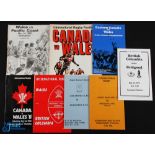 The Welsh in Canada 1973-80 Rugby Programmes (8): Wales v B Colombia, Eastern Canada & Canada