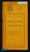 Scarce 1921 Scotland v England Rugby Programme: First English visit after the war, over a century