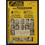 1959/60 Double issue programme FSV Frankfurt v SSV Reutlingen (26 March), Offenbach Kickers v 1860