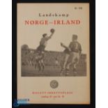 1955 Norway v Republic of Ireland international match programme 25 May 1955 at Oslo; good. (1)